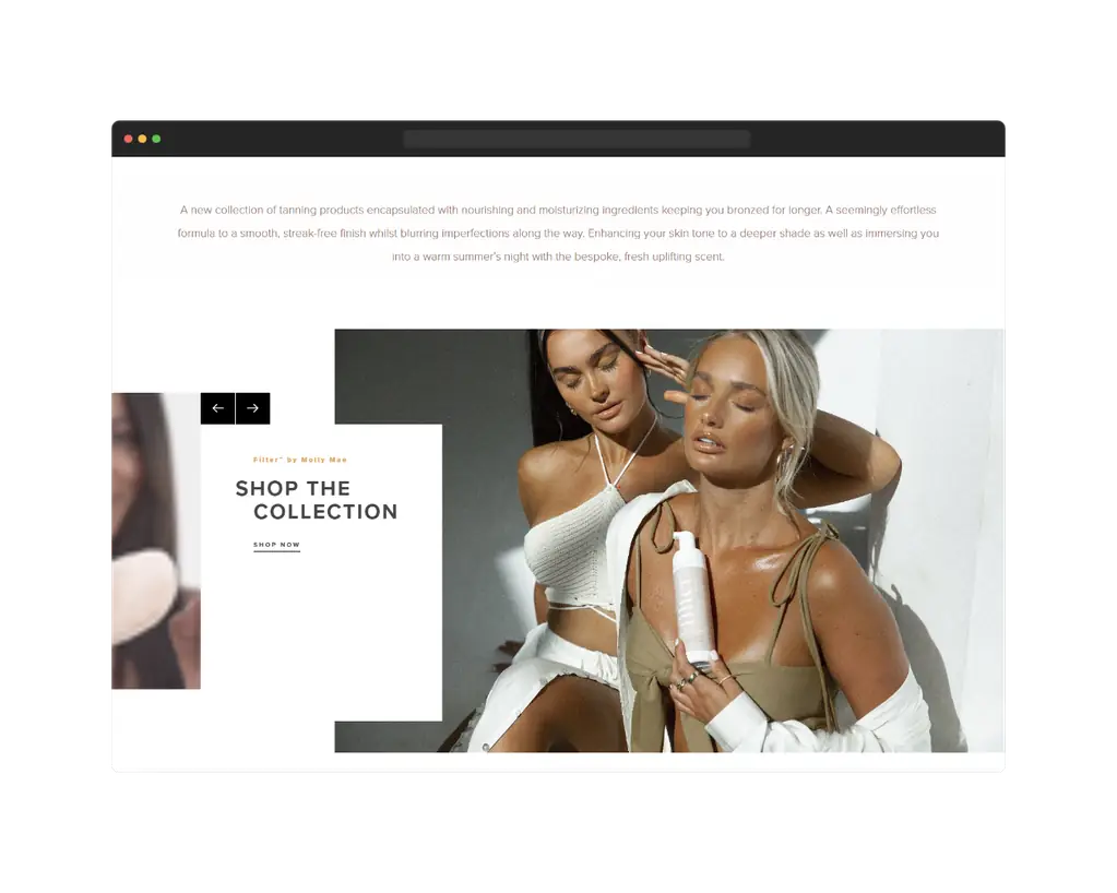 Homepage ~ Filter by Molly-Mae by oContis Studio