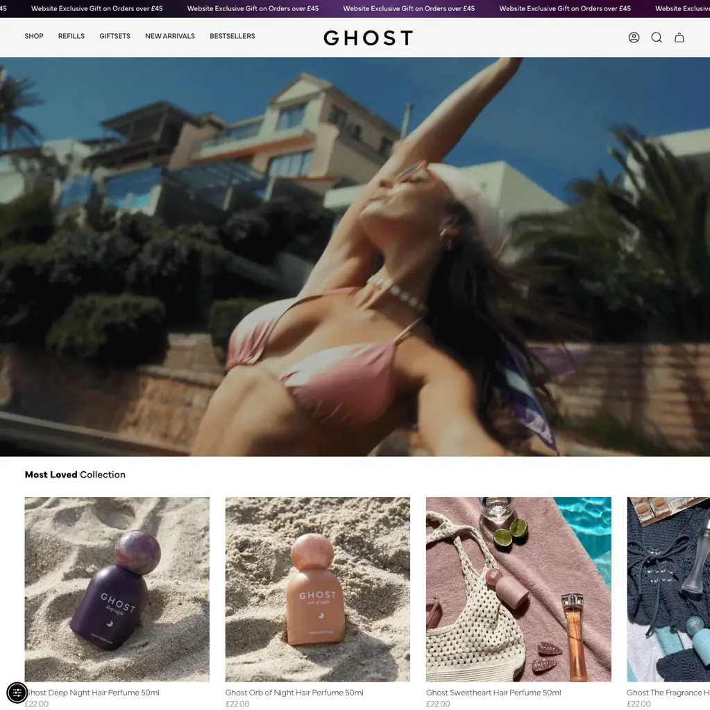 Homepage ~ Ghost Fragrances by oContis Studio